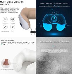 Emaxusa Travel Pillows For Sleeping AirplanePortable Electric Neck Massager Soft Comfortable Breathable